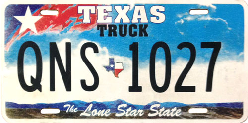 License Plate – USA – US Government – Flat Metal - Hand Prop Room