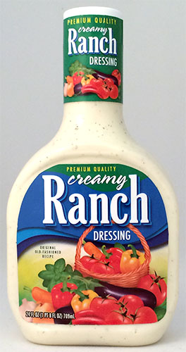 ingredient labels ranch dressing