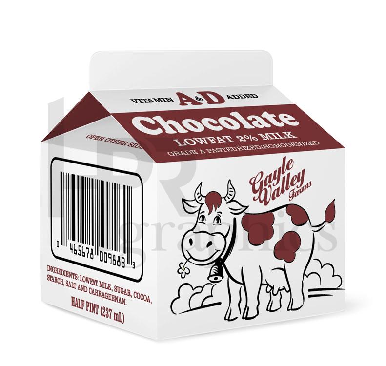 open chocolate milk carton