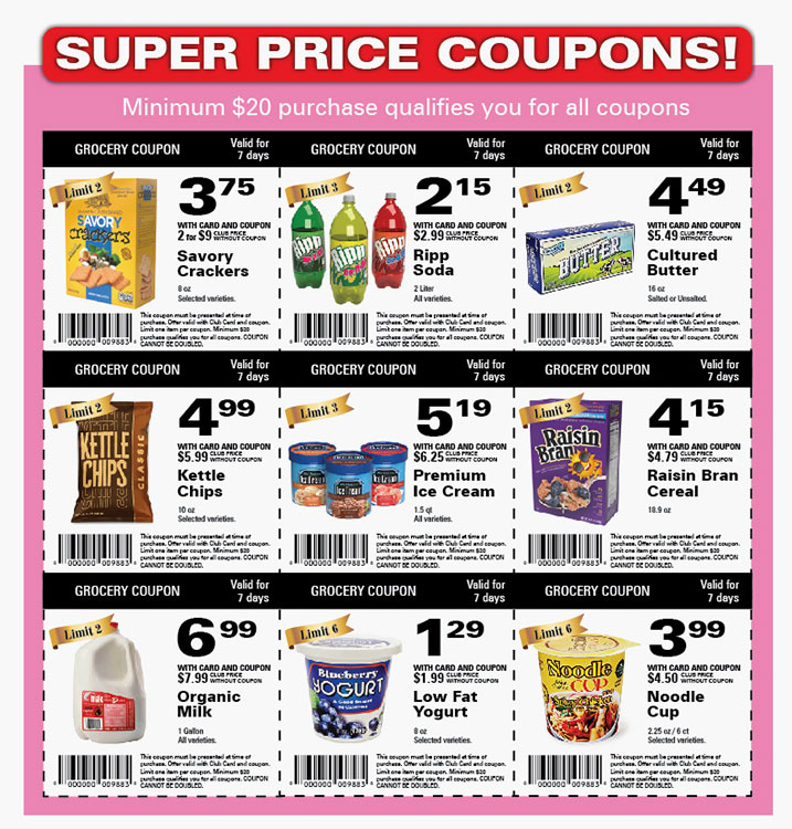 Discount grocery coupons