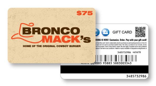 Gift Card - Bronco Mack's