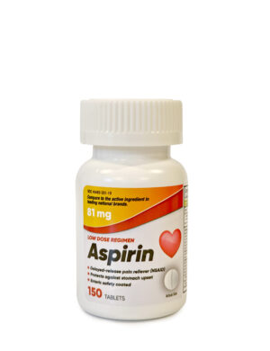 Aspirin 81mg Low Dose - 150 tablets