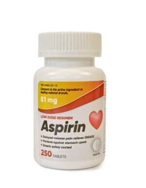 Aspirin 81mg Low Dose - 250 tablets