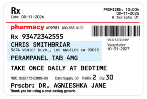 Prescription Label 01